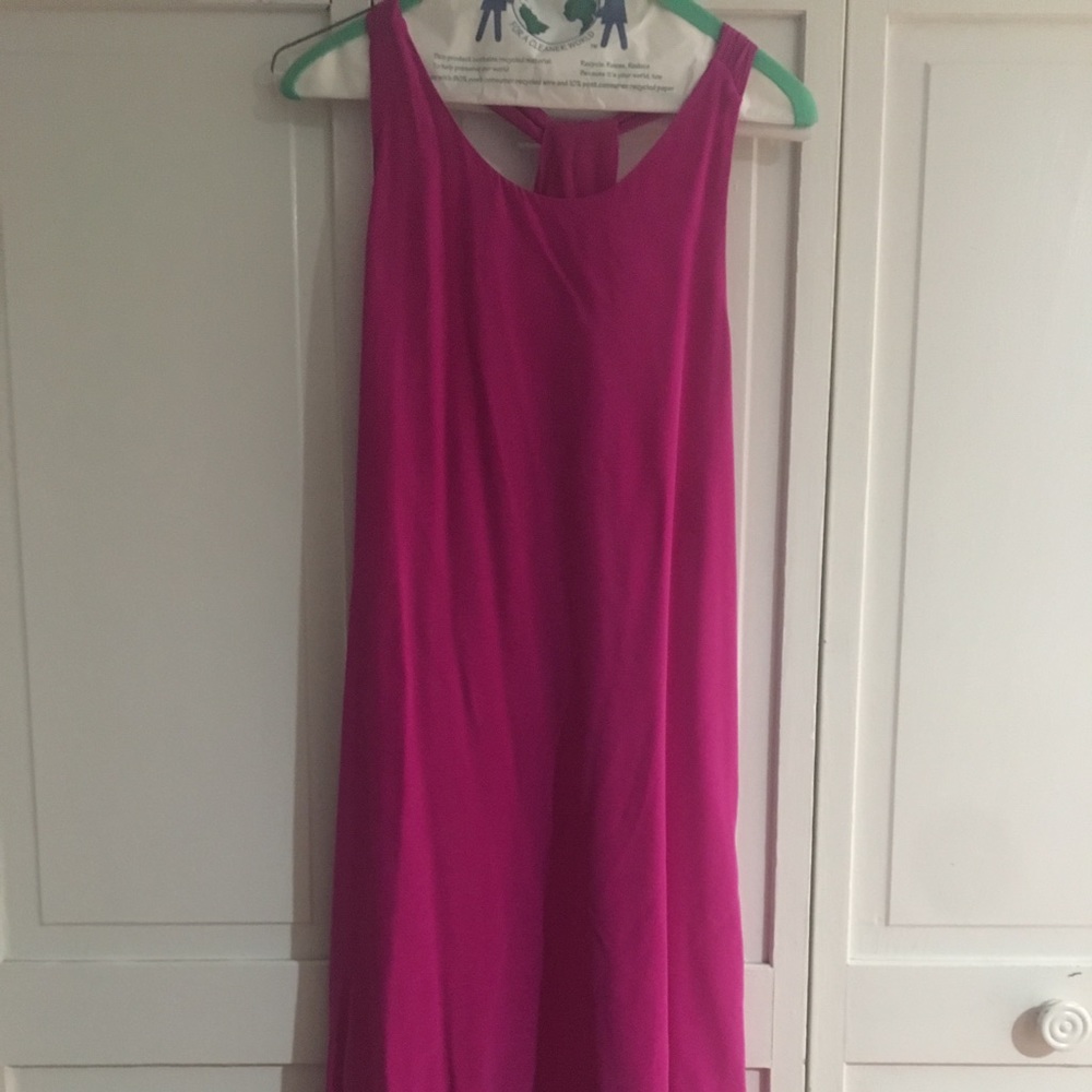 Cynthia Rowley silk hot pink dress